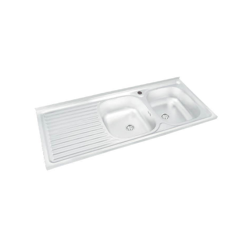 XAL12050C  1200*500 mm left double bowl with right tray sink