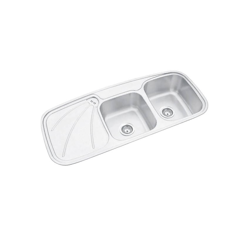 XAL11550R  1150*500 mm double bowl with left tray sink