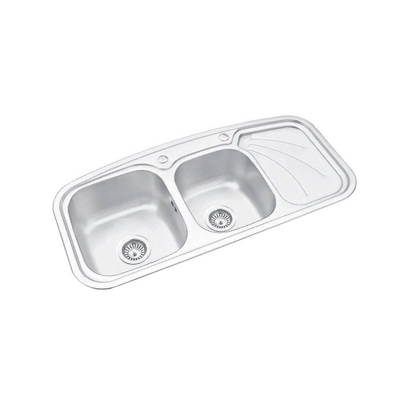 XAL11550L 1150*500 mm double bowl with right tray sink