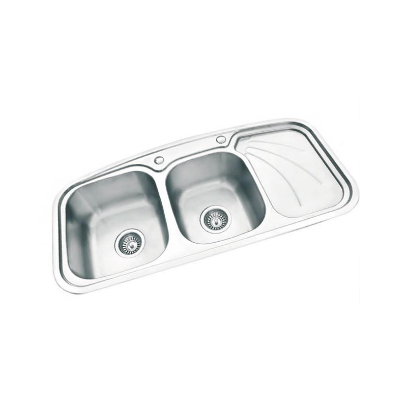 XAL9646 960*460 mm double bowl with right tray sink